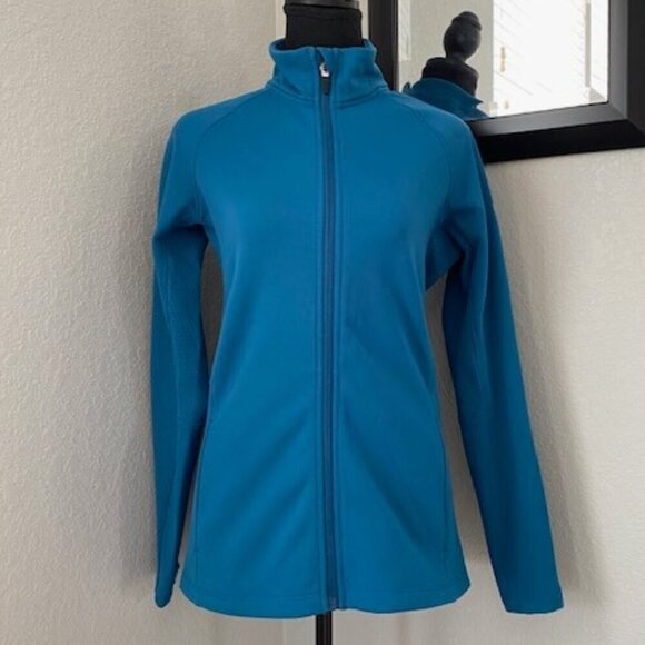 ROSSIGNOL Baltic Blue Full Zip Fleece Jacket Coat Medium - Picture 2 of 14